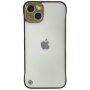 Matowy przezroczysty pokrowiec ochronna dla iPhone 13 - złote
