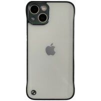 Matowy przezroczysty pokrowiec ochronna dla iPhone 13 mini - zielone