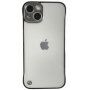 Matowy przezroczysty pokrowiec ochronna dla iPhone 13 mini - srebrny