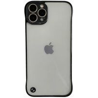 Matowy przezroczysty pokrowiec ochronna dla iPhone 13 Pro - czarny