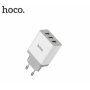 HOCO ładowarka do gniazda z trzema portami USB dla iPhone / iPad / iPod - biała