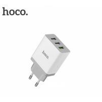 HOCO ładowarka do gniazda z trzema portami USB dla iPhone / iPad / iPod - biała