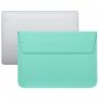 Uniwersalna koperta ze sztucznej skóry z podstawką dla MacBook do 16" - matowo-zielona