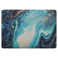 Etui matowe do MacBook Air 13" (A1932 / A2179 / A2337) - niebiesko-złoty opal