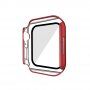 Matowe etui ochronne z hartowanym szkłem dla Apple Watch 45mm - czerwony