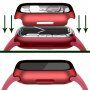 Matowe etui ochronne z hartowanym szkłem dla Apple Watch 45mm - czerwony