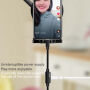 BENKS USB kabel ze złączami lightning male / female do ładowania i słuchania muzyki dla Apple iPhone - 25cm - różowo-złoty