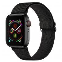 Nylonowy pasek z przesuwaną klamrą dla Apple Watch 42mm / 41mm / 40mm / 38mm - czarny
