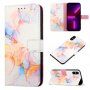 Marmurowe flip etui ze skóry PU dla iPhone X / XS - kolorowy