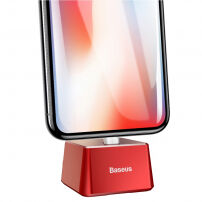 BASEUS aluminiowa podstawka do ładowania dla Apple iPhone - czerwona