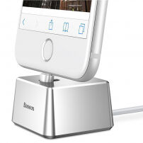BASEUS aluminiowa podstawka do ładowania dla Apple iPhone - srebrna