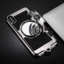 Stylowe etui w designu retro aparatu fotograficznego dla Apple iPhone XS / iPhone X - czarne
