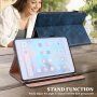 Etui ze skóry PU z podstawką i miejscem na kartę iPad Air 4 (2020) / Air 5 (2022) / Pro 11" (2018-2022) - ciemnoniebieski