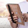 Etui ze skóry PU z podstawką i miejscem na kartę iPad Air 4 (2020) / Air 5 (2022) / Pro 11" (2018-2022) - czerwony