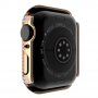 Ozdobiona kryształkami górskimi obudowa z hartowanym szkłem dla Apple Watch 40 mm - różowo-złoty