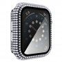 Ozdobiona kryształkami górskimi obudowa z hartowanym szkłem dla Apple Watch 40 mm - czyste