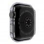 Ozdobiona kryształkami górskimi obudowa z hartowanym szkłem dla Apple Watch 40 mm - czyste