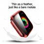 Przezroczysta obudowa z hartowanym szkłem dla Apple Watch 42mm - czerwony