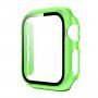Przezroczysta obudowa z hartowanym szkłem dla Apple Watch 40 mm - neonowa zieleń