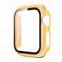 Przezroczysta obudowa z hartowanym szkłem dla Apple Watch 44mm - pomarańczowe
