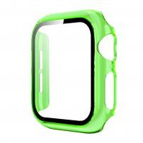 Przezroczysta obudowa z hartowanym szkłem dla Apple Watch 44mm - neonowa zieleń
