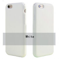 Gładkie etui z miękkiego plastiku dla Apple iPhone 6 / 6S - białe