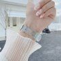 Przezroczysty pasek z cekinami dla Apple Watch 42mm / 41mm / 40mm / 38mm - zielone