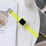 Etui z przezroczystym paskiem dla Apple Watch 41mm / 40mm / 38mm - neonowy żółty