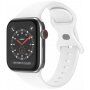 Silikonowy pasek z klamrą motylkową dla Apple Watch Ultra 49mm / 46mm / 45mm / 44mm / 42mm - biały