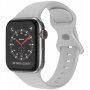 Silikonowy pasek z klamrą motylkową dla Apple Watch Ultra 49mm / 46mm / 45mm / 44mm / 42mm - szary