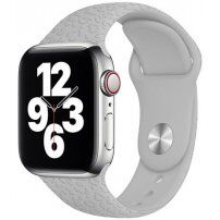 Silikonowy pasek z wzorem lamparta dla Apple Watch Ultra 49mm / 46mm / 45mm / 44mm / 42mm - szary