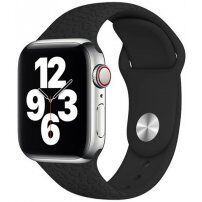 Silikonowy pasek z wzorem lamparta dla Apple Watch Ultra 49mm / 46mm / 45mm / 44mm / 42mm - czarny