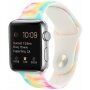Silikonowy pasek z batikowym wzorem dla Apple Watch 42mm / 41mm / 40mm / 38mm - pastelowa tęcza