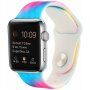 Silikonowy pasek z batikowym wzorem dla Apple Watch 42mm / 41mm / 40mm / 38mm - tęcza