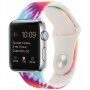 Silikonowy pasek z batikowym wzorem dla Apple Watch 42mm / 41mm / 40mm / 38mm - tęcza