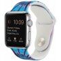 Silikonowy pasek z batikowym wzorem dla Apple Watch 42mm / 41mm / 40mm / 38mm - niebiesko-fioletowy