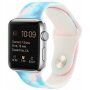 Silikonowy pasek z batikowym wzorem dla Apple Watch 42mm / 41mm / 40mm / 38mm - pastelowy niebiesko-różowy