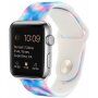 Silikonowy pasek z batikowym wzorem dla Apple Watch 42mm / 41mm / 40mm / 38mm - niebiesko-różowy