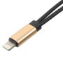 Redukcja z lightning złącza do jednoczesnego podłączenia słuchawek i ładowarki dla iPhone - złota