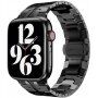 Elegancki pasek ze stali nierdzewnej dla Apple Watch 42mm / 41mm / 40mm / 38mm - czarny