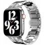 Elegancki pasek ze stali nierdzewnej dla Apple Watch 42mm / 41mm / 40mm / 38mm - srebrny