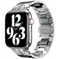Elegancki pasek ze stali nierdzewnej dla Apple Watch Ultra 49mm / 46mm / 45mm / 44mm / 42mm - srebrny