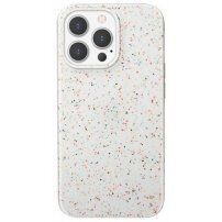 Mutural silikonowa osłona z kolorowymi kropkami dla iPhone 13 Pro Max - biały