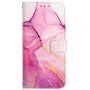 Marmurowe flip etui ze skóry PU dla iPhone 11 Pro - fuksjowy