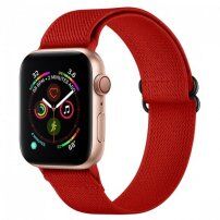 Nylonowy pasek z przesuwaną klamrą dla Apple Watch Ultra 49mm / 46mm / 45mm / 44mm / 42mm - czerwony