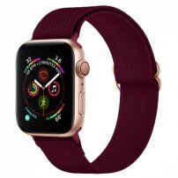 Nylonowy pasek z przesuwaną klamrą dla Apple Watch Ultra 49mm / 46mm / 45mm / 44mm / 42mm - bordowe