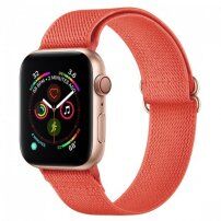Nylonowy pasek z przesuwaną klamrą dla Apple Watch Ultra 49mm / 46mm / 45mm / 44mm / 42mm - pomarańczowe
