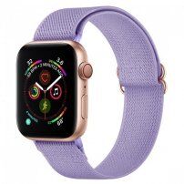 Nylonowy pasek z przesuwaną klamrą dla Apple Watch Ultra 49mm / 46mm / 45mm / 44mm / 42mm - fioletowy