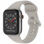 Silikonowy pasek z klamrą motylkową dla Apple Watch Ultra 49mm / 46mm / 45mm / 44mm / 42mm - kamienny szary