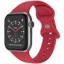 Silikonowy pasek z klamrą motylkową dla Apple Watch Ultra 49mm / 46mm / 45mm / 44mm / 42mm - karminowe